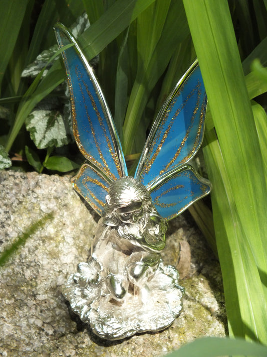 Blue Kneeling Fairy