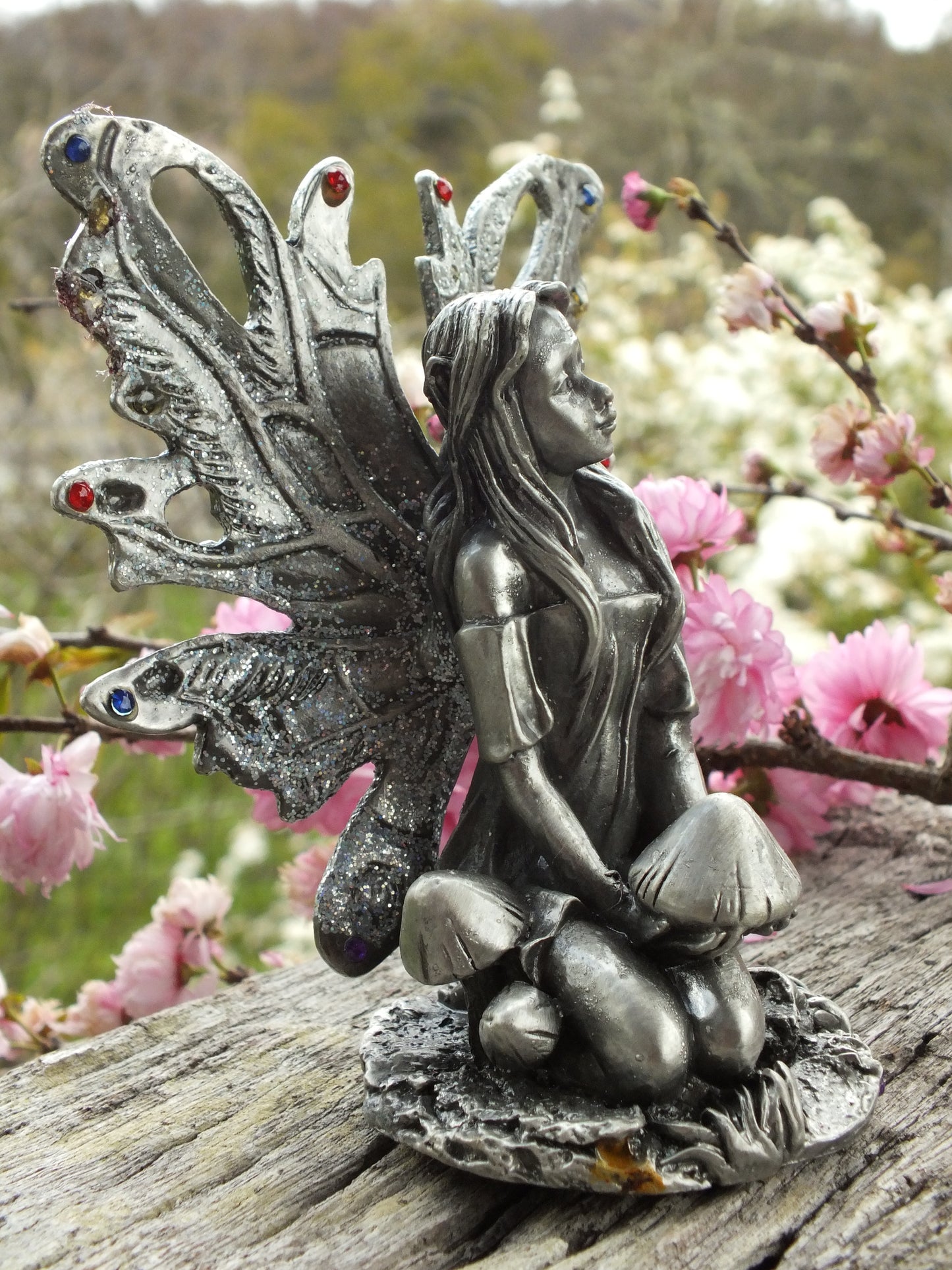 Slightly Imperfect Metal Fairy with Diamantes