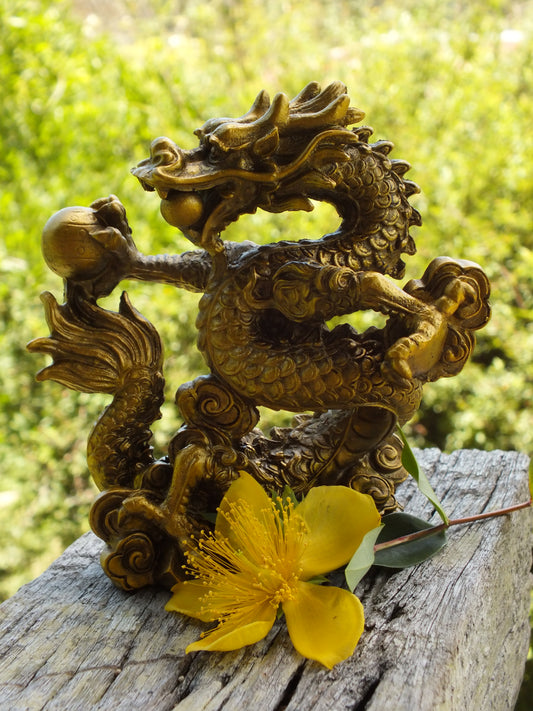 Golden Dragon Statue