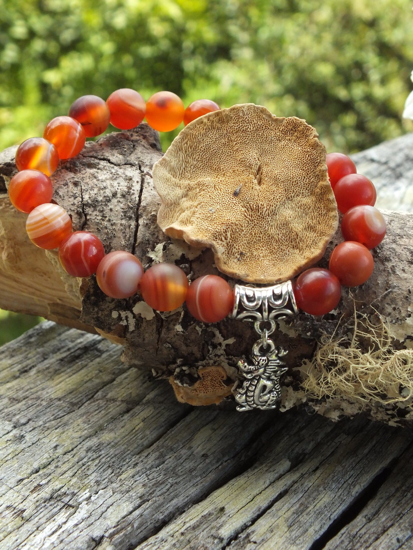 Red Agate Dragon Bracelet