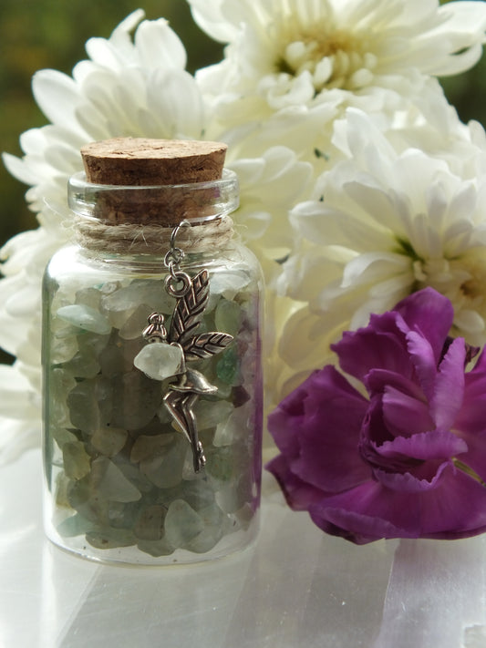 Fairy Wish Bottle - Green Aventurine (Abundance)