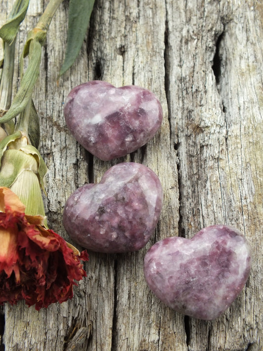 Lepidolite Heart