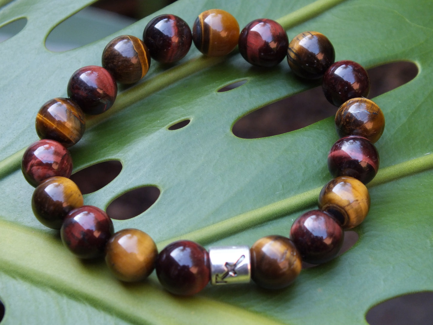 Gold & Red Tiger's Eye Sagittarius Bracelet