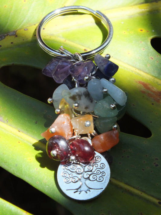 Tree Of Life Chakra Keyring