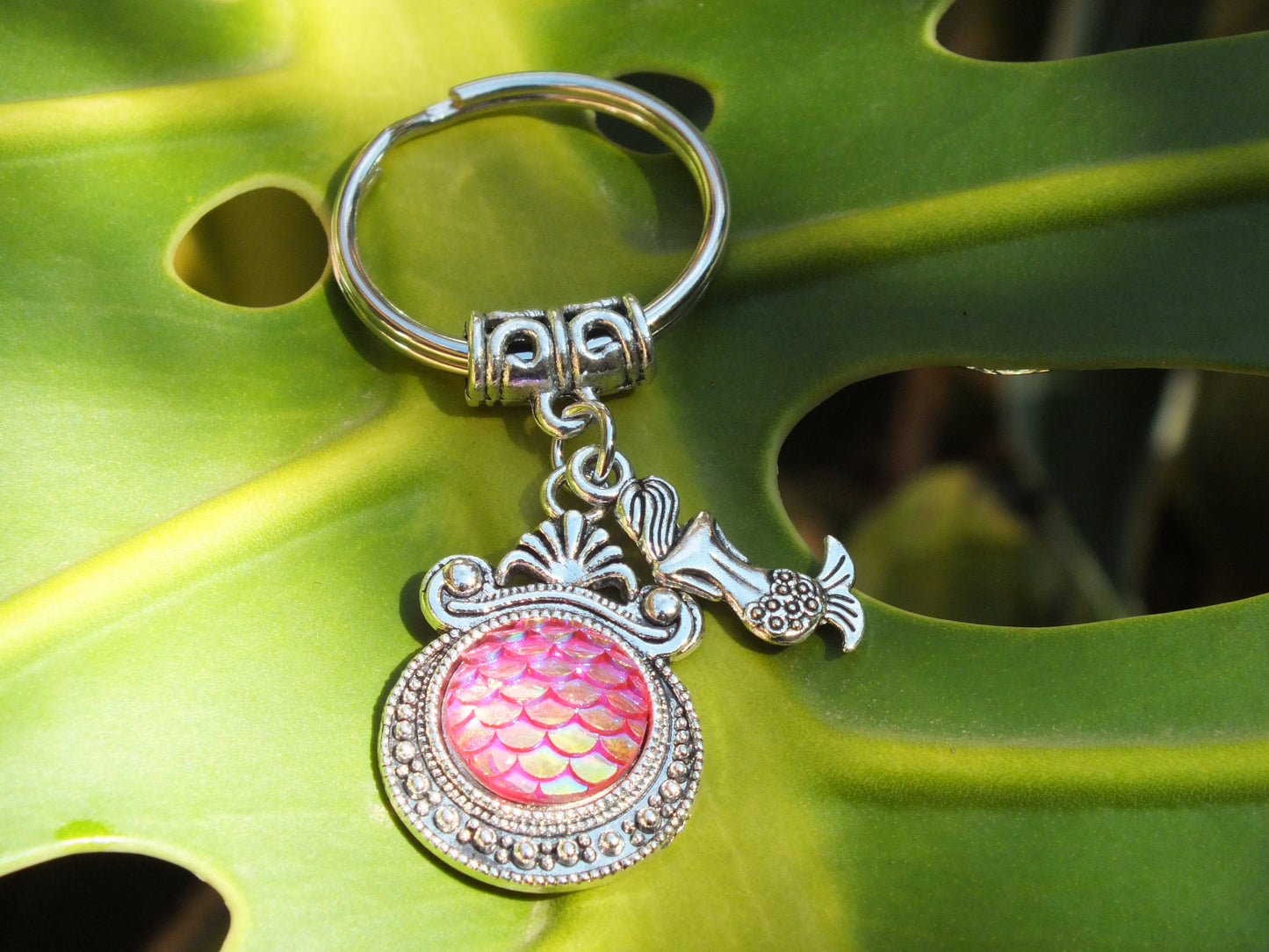 Pink Mermaid Keyring