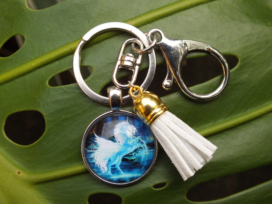 Unicorn Tassel Keyring