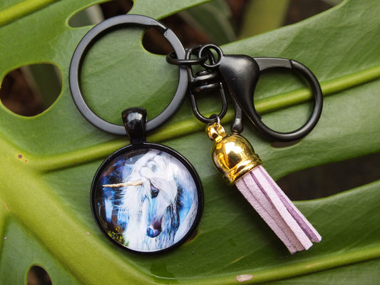 Unicorn Tassel Keyring