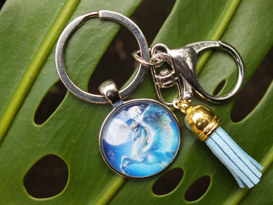 Unicorn Tassel Keyring