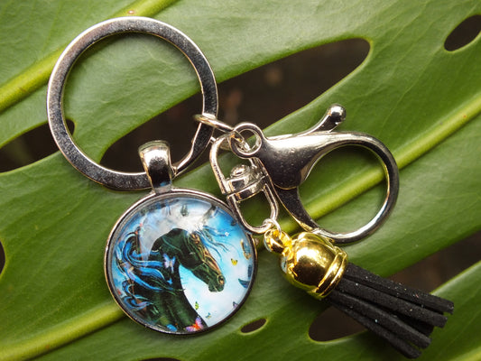 Black Unicron Tassel Keyring