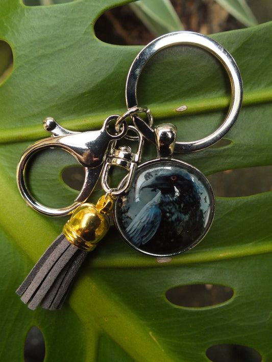 Crow Tassel Keyring