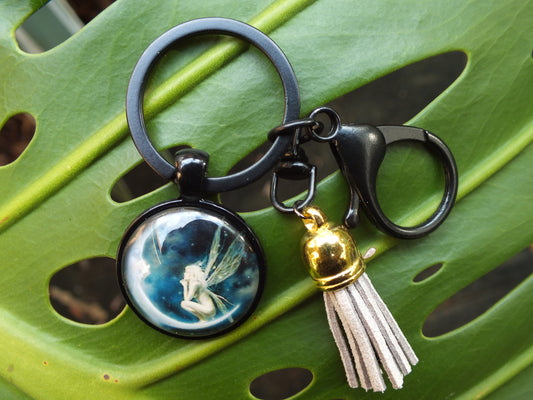 Fairy Moon Tassel Keyring