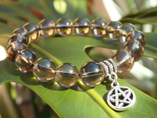 Smoky Quartz Pentacle Bracelet